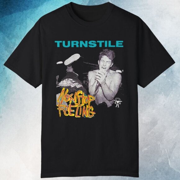 Olin D Tops - Turnstile Nonstop Feeling Rock Band Album Graphic Music Fan Streetwear T-Shirt